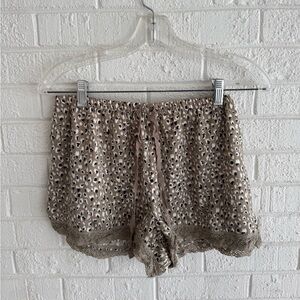 Aerie Leopard Print Lace Trim Set